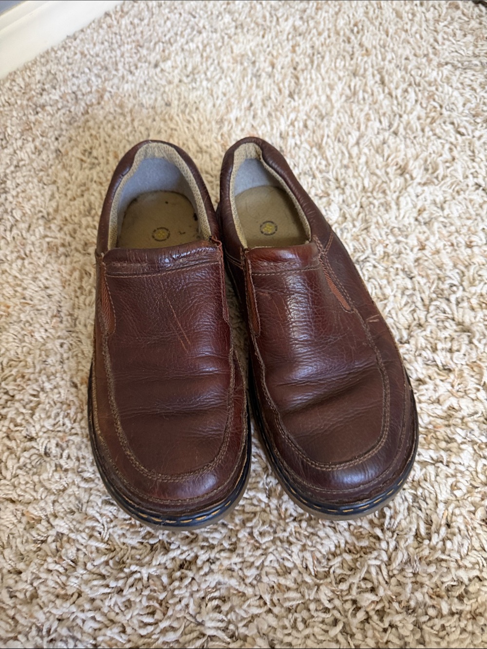 Dr. Martens Brown Leather Slip-On Loafers